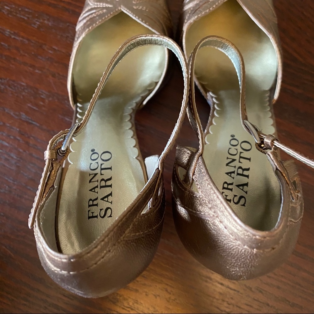 Franco Sarto Bronze Mary Jane Heels size 8 - Picture 7 of 12